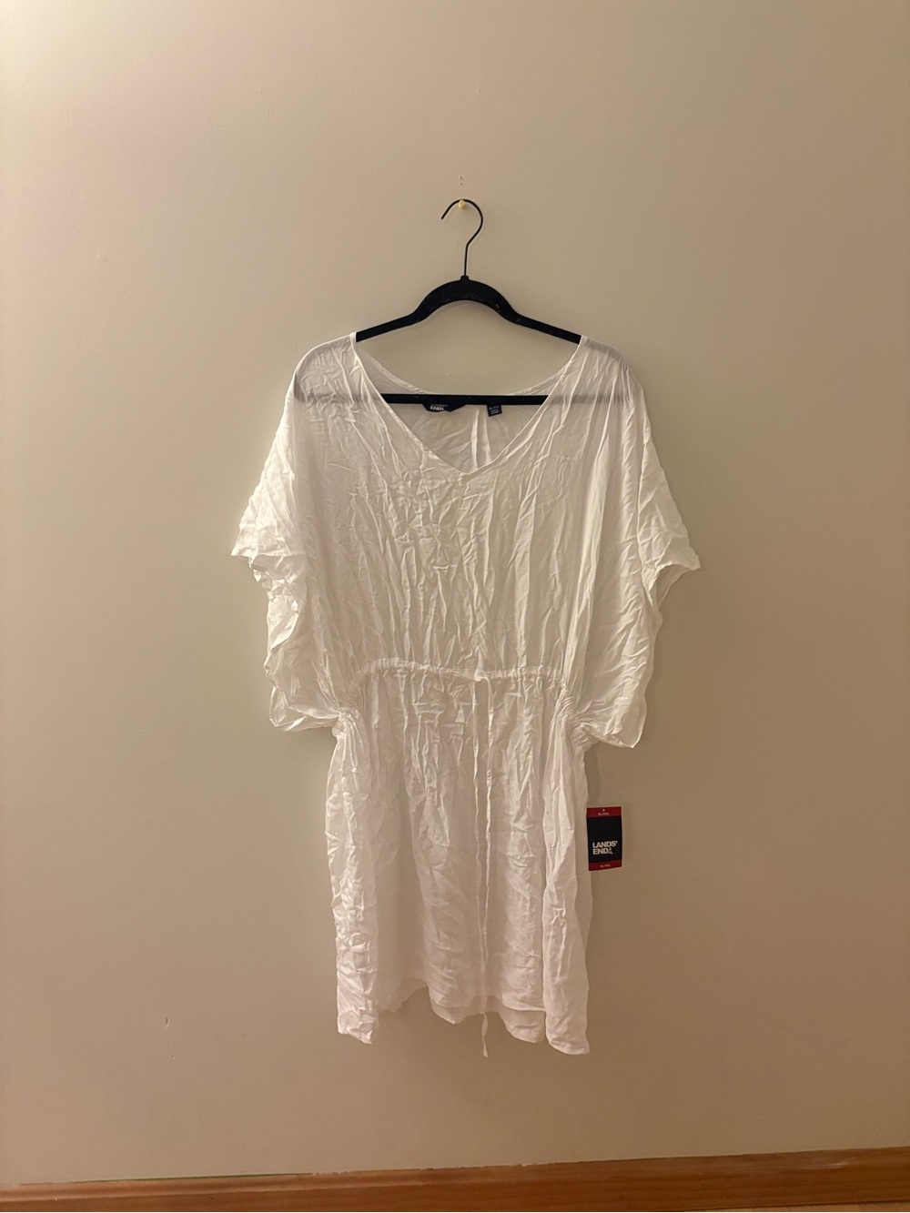 White V-Neck Tunic Cover-Up
